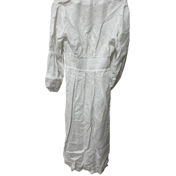 Rebecca Taylor Long Smock Waist Linen & Crochet Dress Size Large - Picture 13 of 13